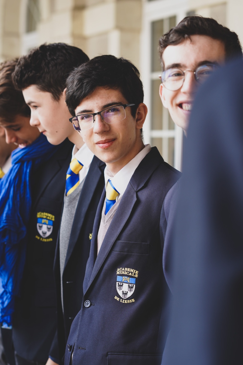Élèves de l'Académie Musicale de Liesse en uniforme