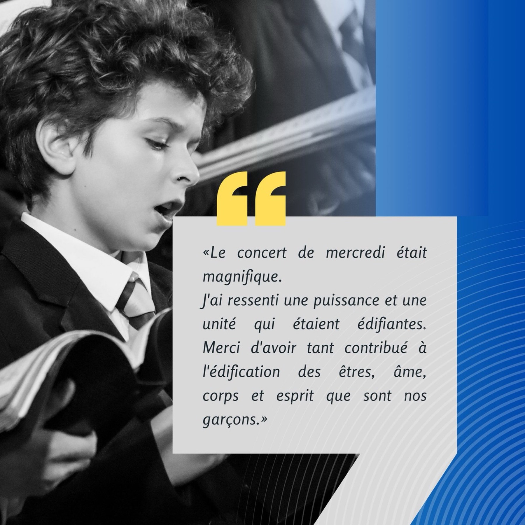 Témoignage après concert